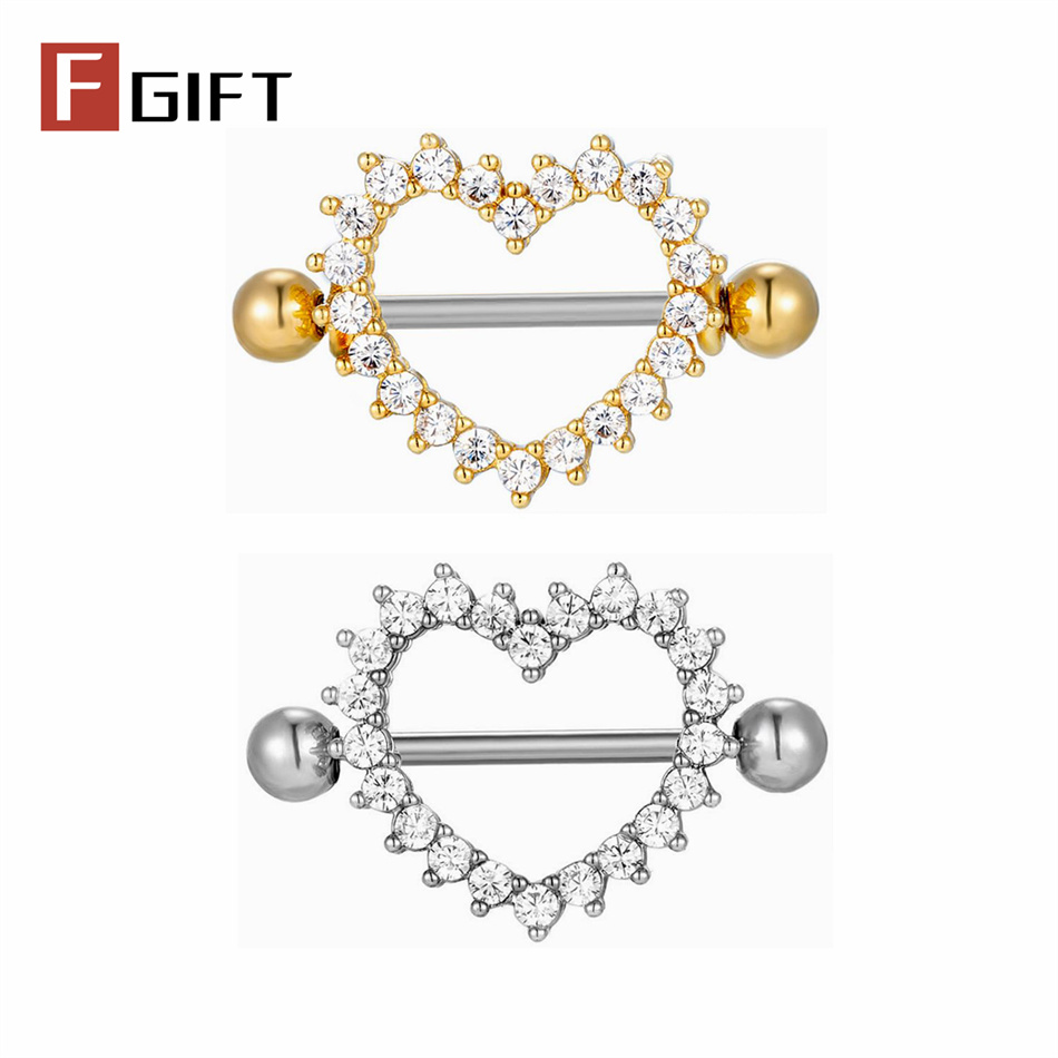 Belly Bar Titanium - 1 Pair Titanium Nipple Piercing Jewelry