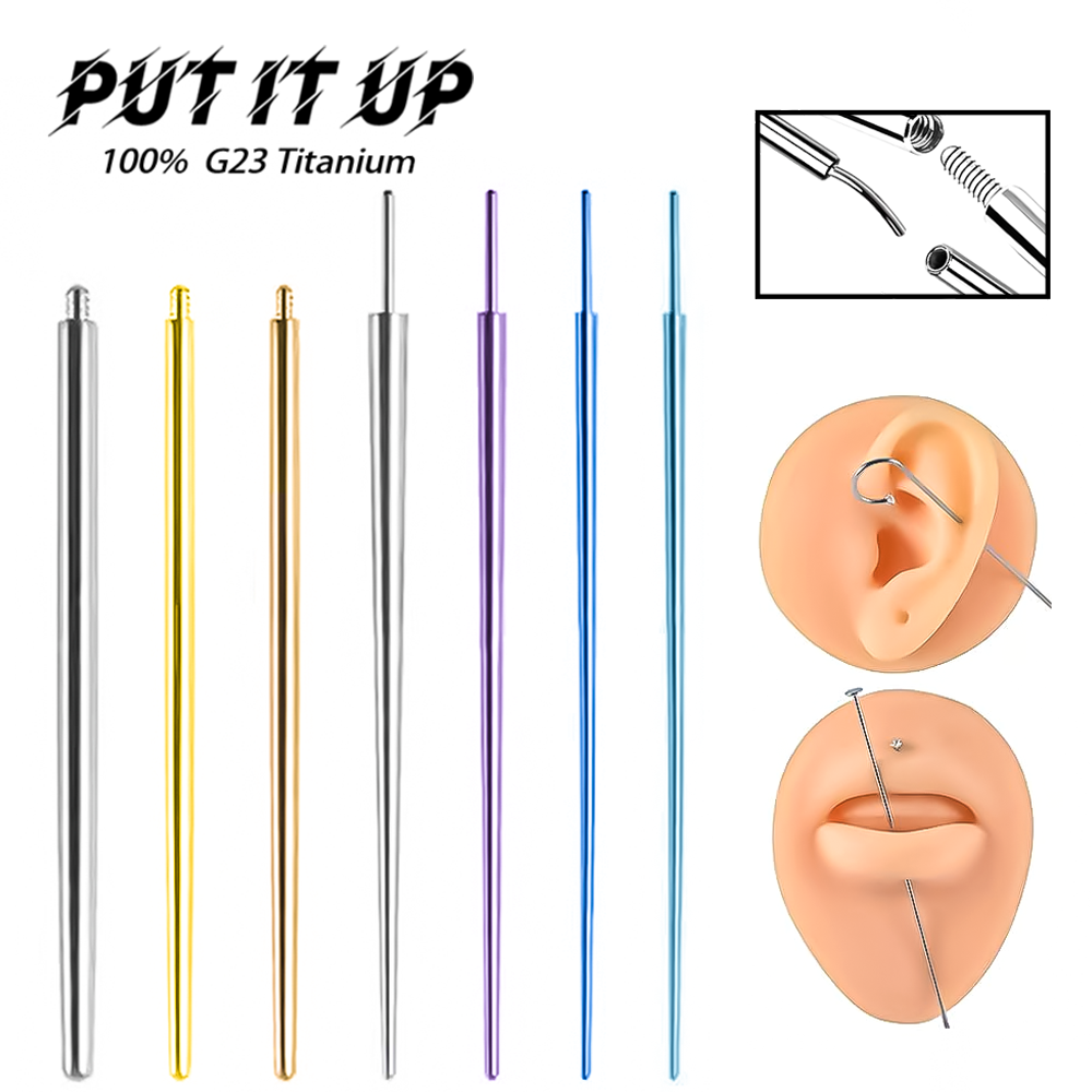Body Jewelry Implant Grade - PUTITUP 10-Piece Set Of F136 Titanium