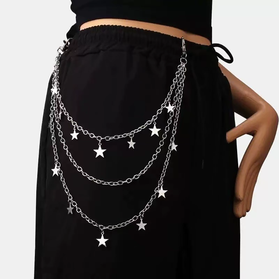 Body Jewelry Bulk - Sexy Y2K Layered Star Dangle Pants