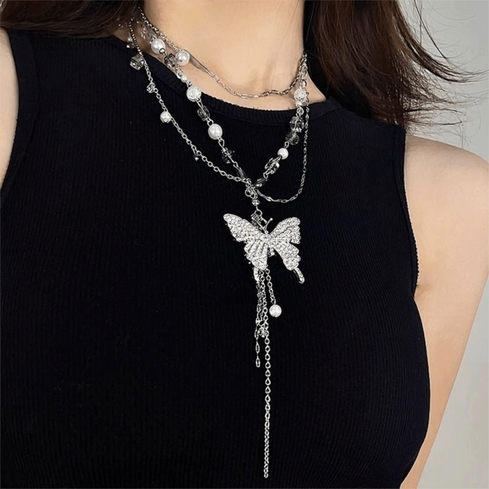 Body Jewelry Y2K - Creative Y2K Butterfly Waist Chain Multi-layer