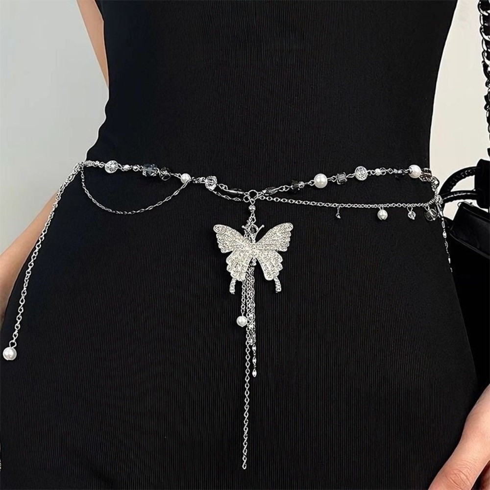 Body Jewelry Y2K - Y2K Butterfly Waist Chain Multi-layer Geometric