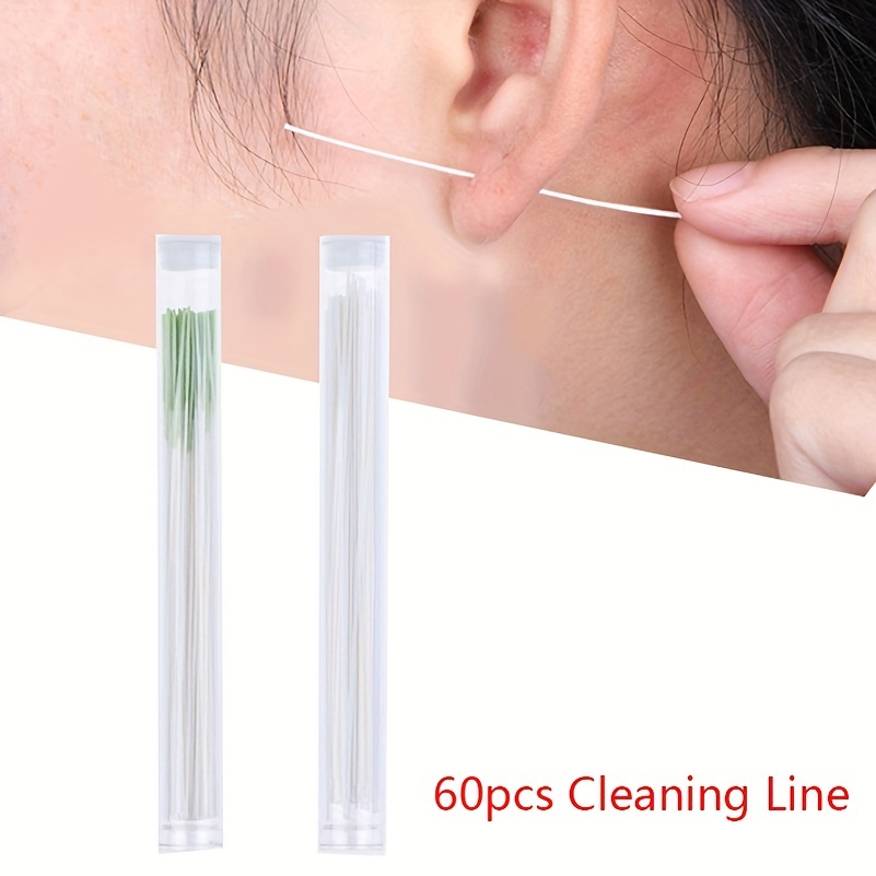 Body Jewelry Cleaner - Ear Piercing Cleaning Line Tools 60Pcs