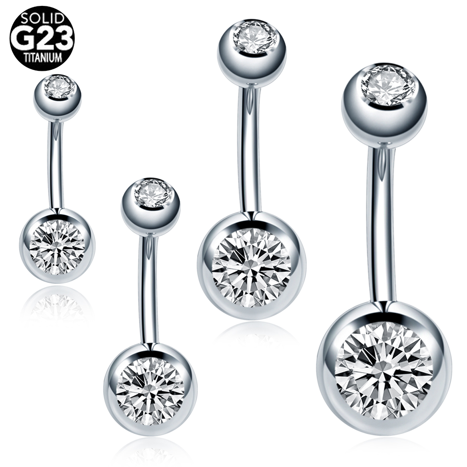 Belly Bar Titanium - 10 Cái/lốc 14G Titan Rốn Xuyên