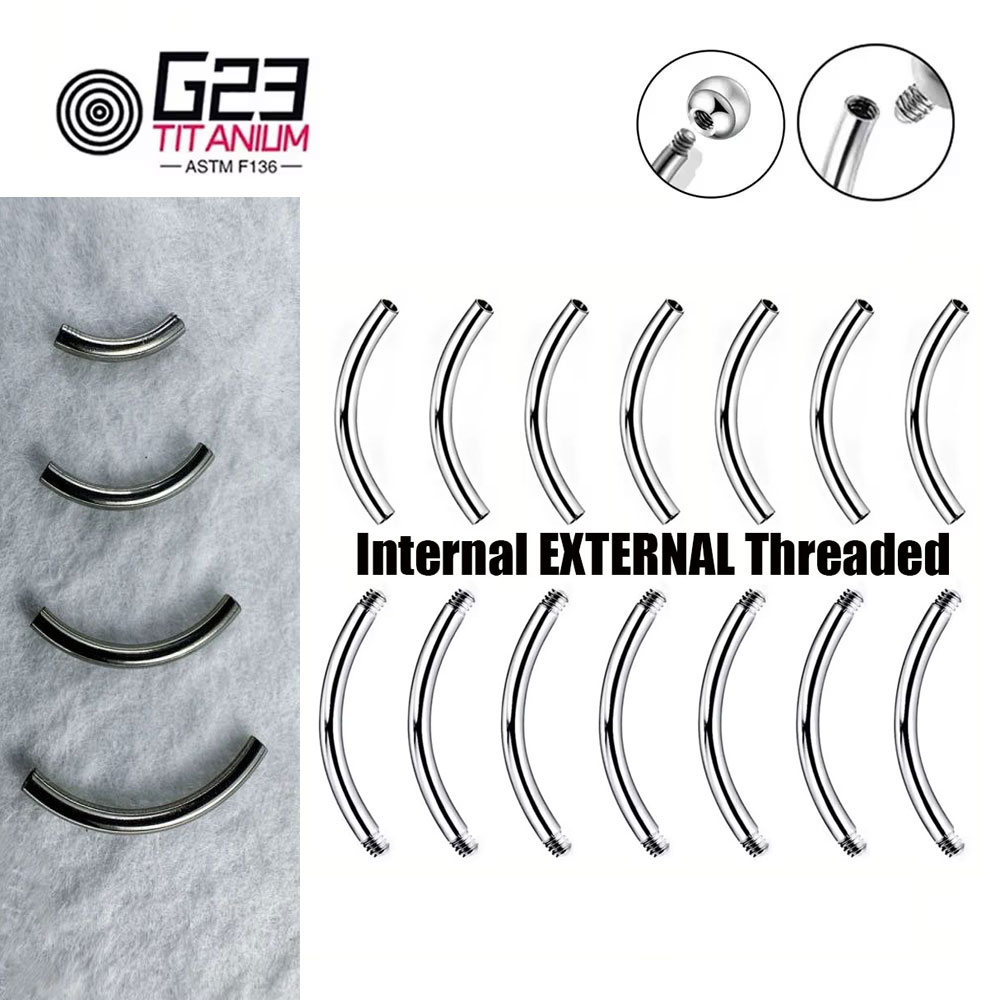 Belly Bar Titanium - Wholesale 5/10/50pcs G23 Titanium Curved Bar
