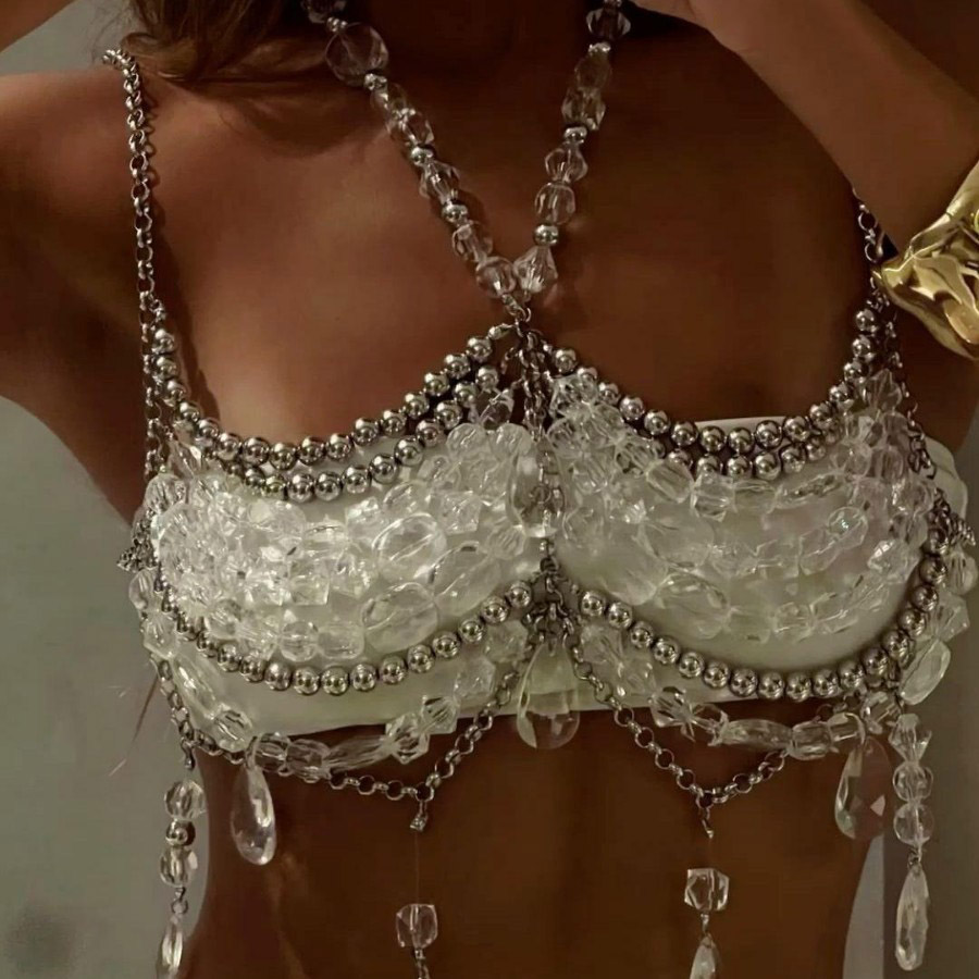 Body Jewelry Vest - 2025 Handmade Music Festival Outfits Bralette