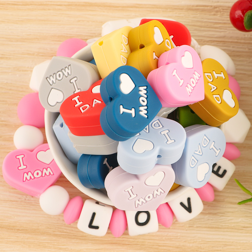 Body Jewelry Diy - 5pcs Heart Shape Love MOM Dad