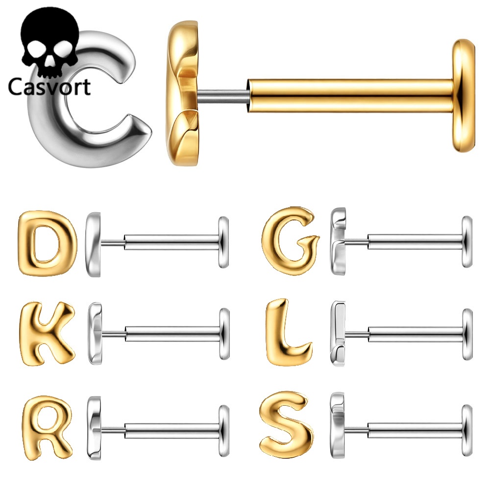 Body Jewelry Threadless - Casvort 1PC ASTM F136 Titanium Flat