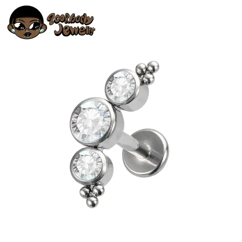 Cluster Stud Ear - ASTM F136 Titanium Piercing 16/18G Cluster