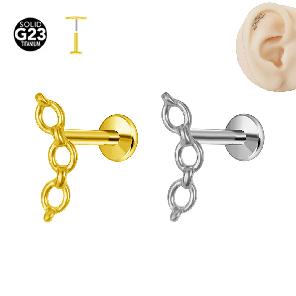 Body Jewelry Threadless - ASTM F-136 Titanium Labret Piercing with