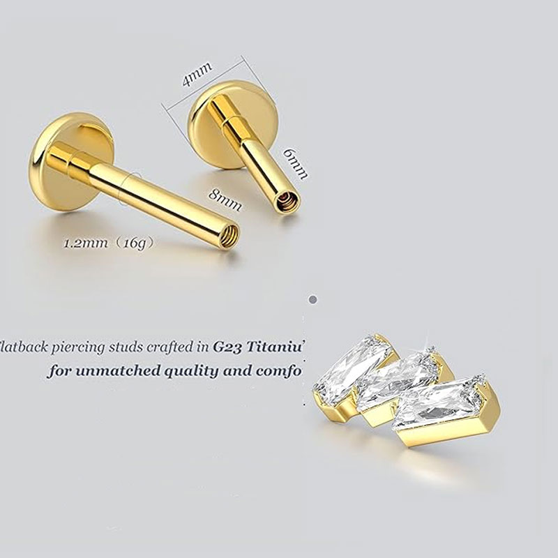 2pcs F136 G23 Titanium Cartila - đánh giá và giá Body Jewelry Threadless