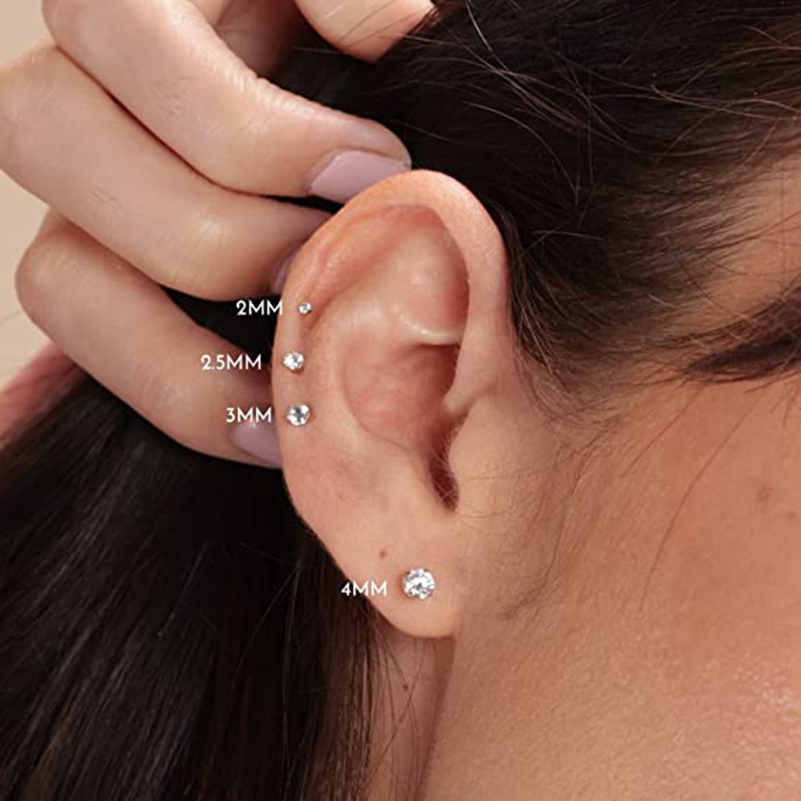 20G Flat Back Threadless Earri - đánh giá và giá Body Jewelry Threadless
