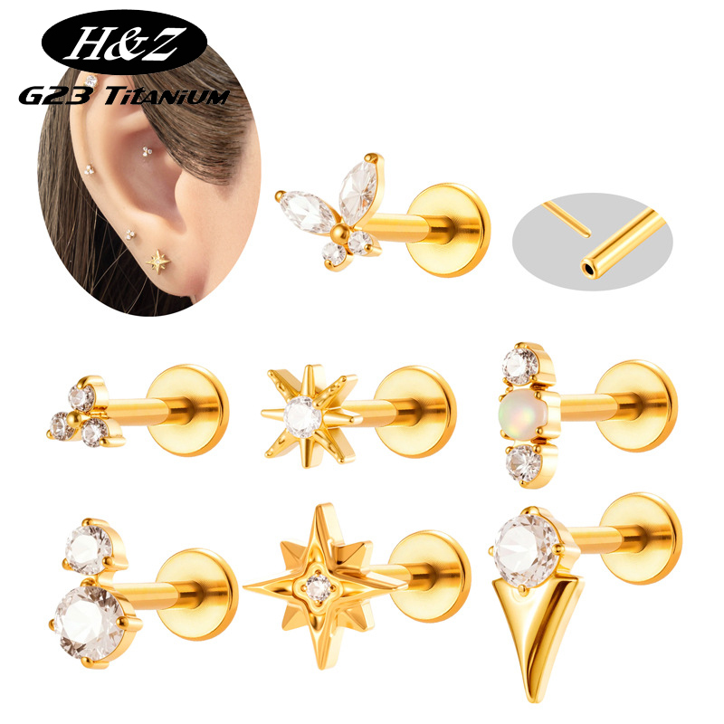 1PC G23 Titanium 16G Threadles - đánh giá và giá Body Jewelry Threadless