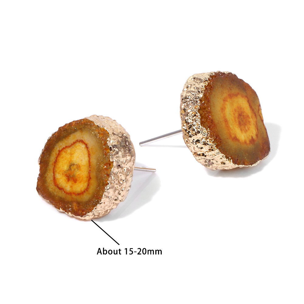 Irregular Druzy Geode Agates E - đánh giá và giá Cluster Stud Ear