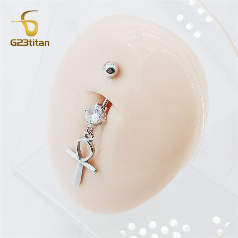 Antique Silver Cross Charms Be - đánh giá và giá Belly Bar Titanium