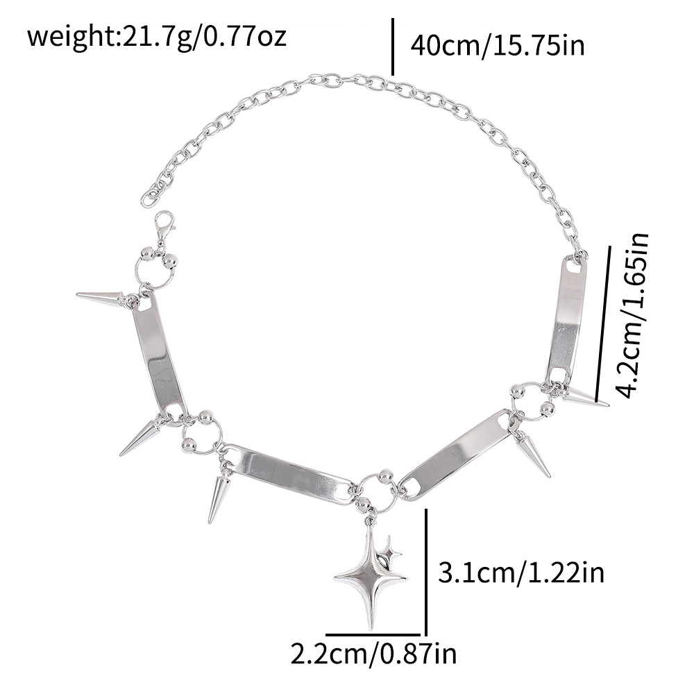 Punk Star Riveted Choker,Rock  - đánh giá và giá Body Jewelry Y2K