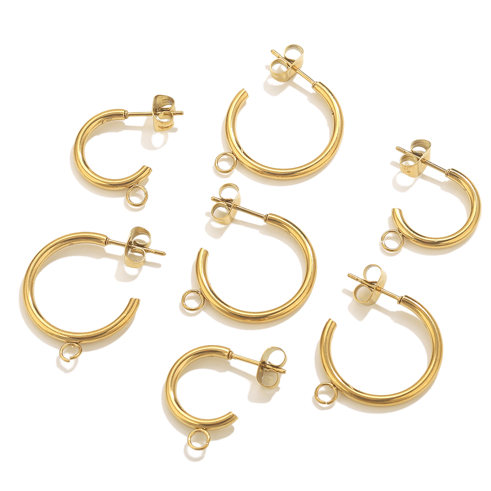 6pcs Stainless Steel C-shape E - đánh giá và giá Body Jewelry Diy