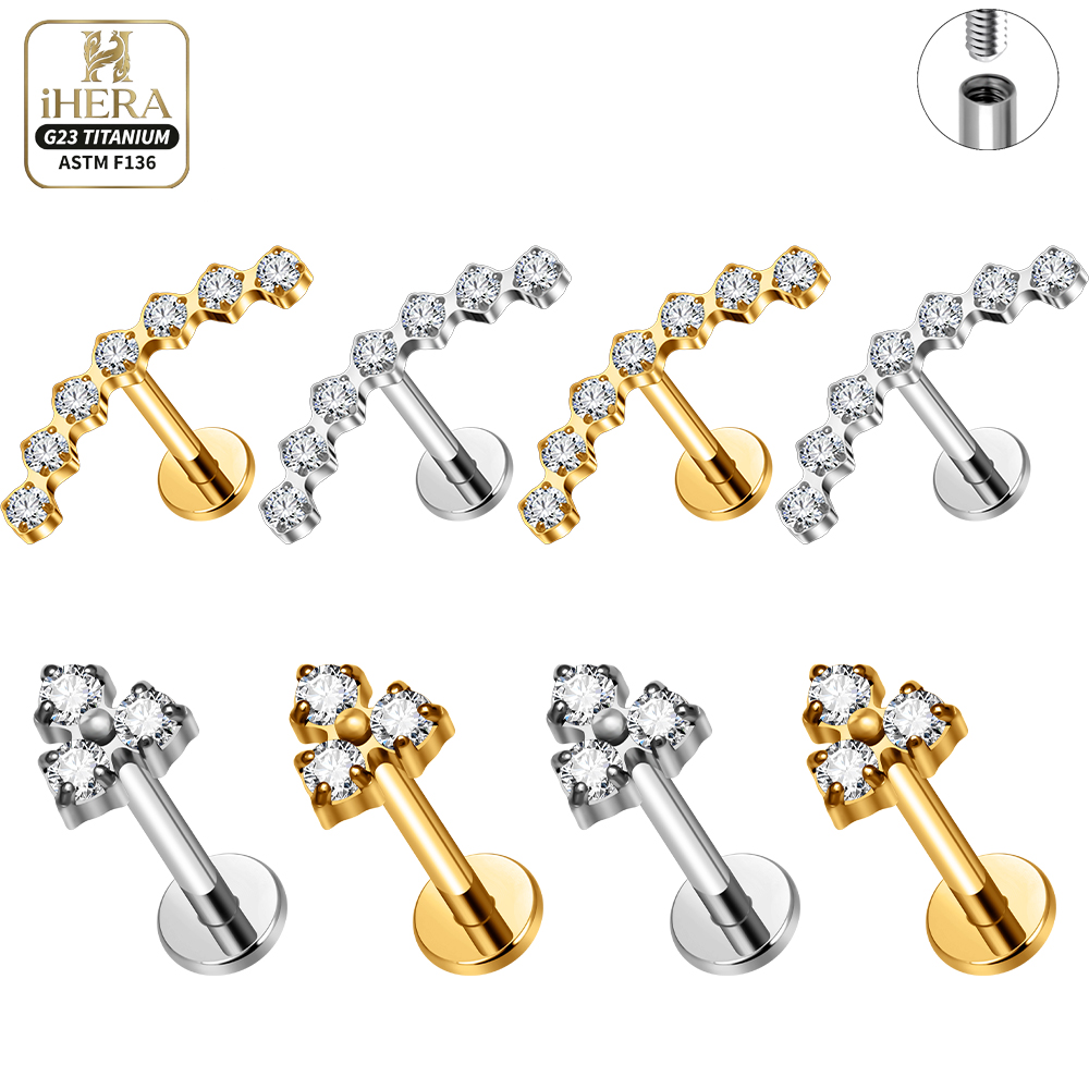 ASTM F136 Titanium Curved Clus - đánh giá và giá Cluster Stud Ear