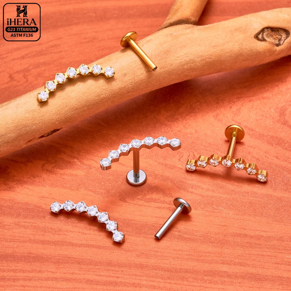 ASTM F136 Titanium Curved Clus - đánh giá và giá Cluster Stud Ear