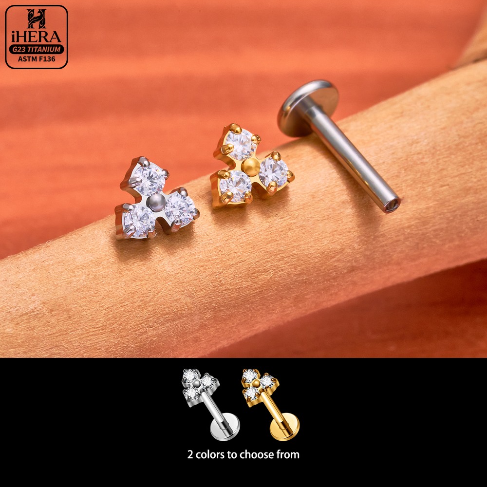 ASTM F136 Titanium Curved Clus - đánh giá và giá Cluster Stud Ear