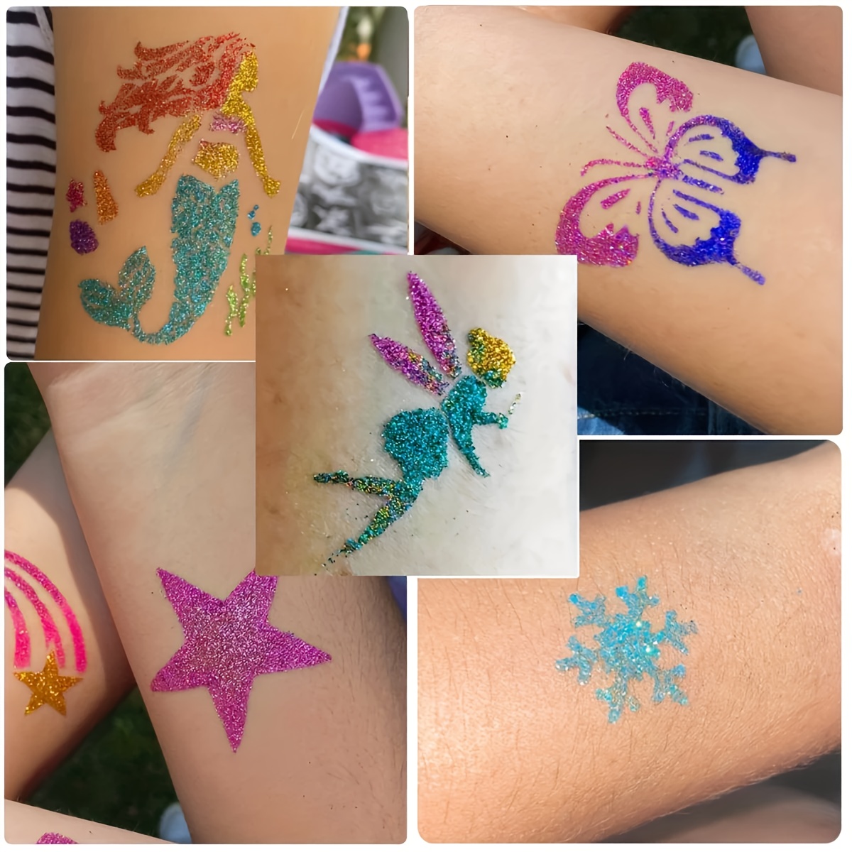 DIY Flash Tattoo 12 Colors of  - đánh giá và giá Body Jewelry Glue