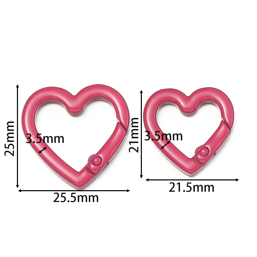 5pcs/lot Heart Spring Clasp Op - đánh giá và giá Body Jewelry Diy