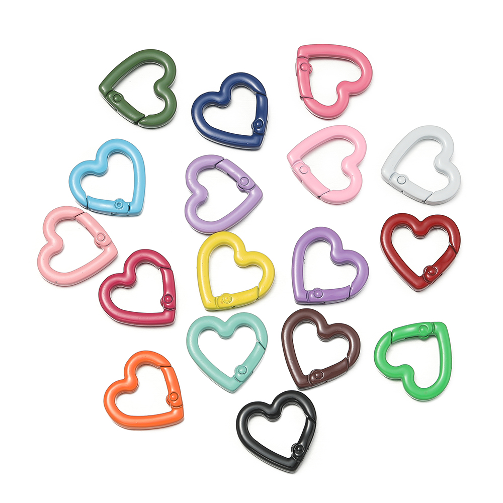 5pcs/lot Heart Spring Clasp Op - đánh giá và giá Body Jewelry Diy