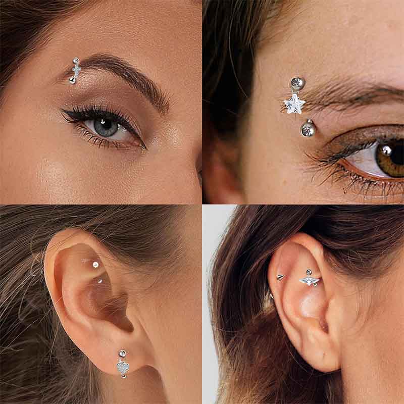 1pc Ear Piercing Helix Daith T - đánh giá và giá Belly Bar Titanium