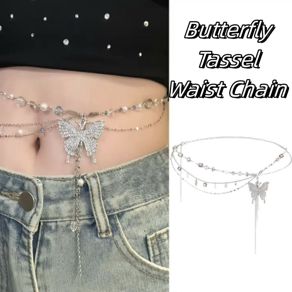 Y2K Butterfly Waist Chain Mult - đánh giá và giá Body Jewelry Y2K