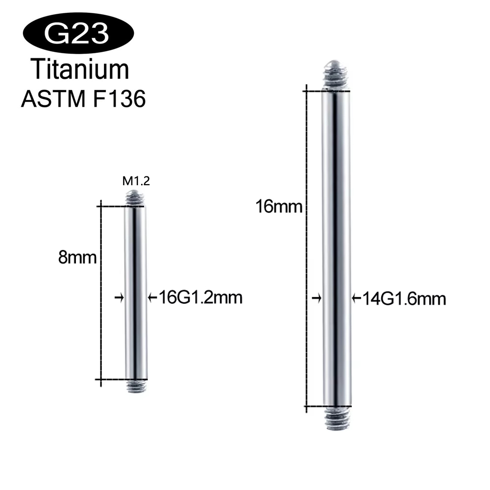 10pcs/lot ASTM F136 Implantabl - đánh giá và giá Body Jewelry Implant Grade Titanium