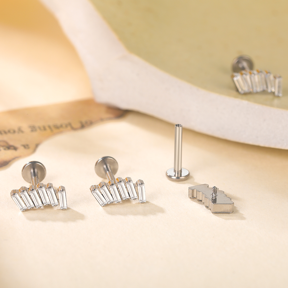 1/5Pcs G23 Titanium Ear Labret - đánh giá và giá Cluster Stud Ear