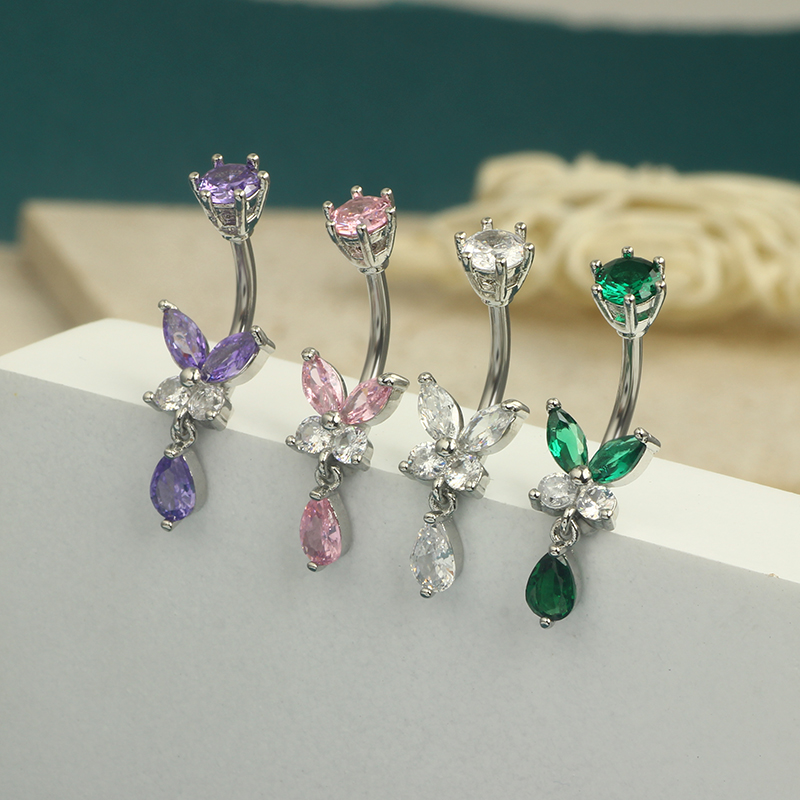 14G Dangle Butterfly Belly Rin - đánh giá và giá Body Jewelry Co