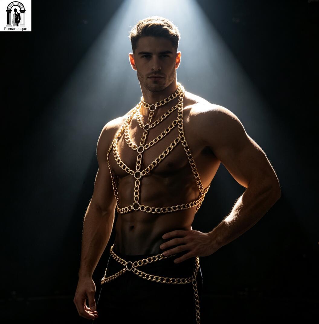 Men's Silver Thick Chain Body  - đánh giá và giá Body Jewelry Vest