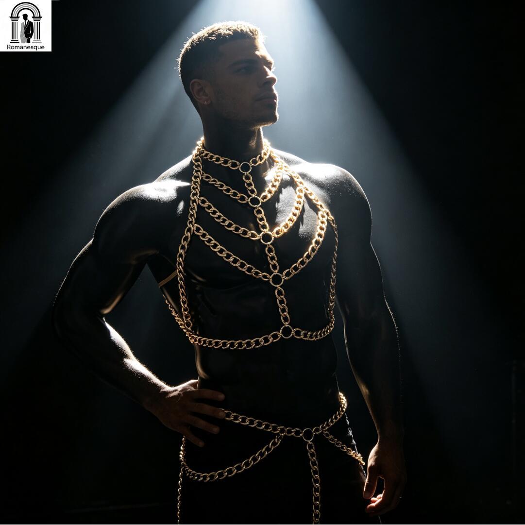 Men's Silver Thick Chain Body  - đánh giá và giá Body Jewelry Vest