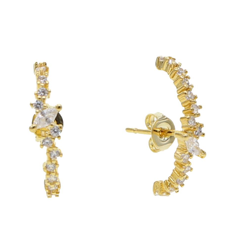 Gây nên Bling CZ cụm bông bông - đánh giá và giá Cluster Stud Ear