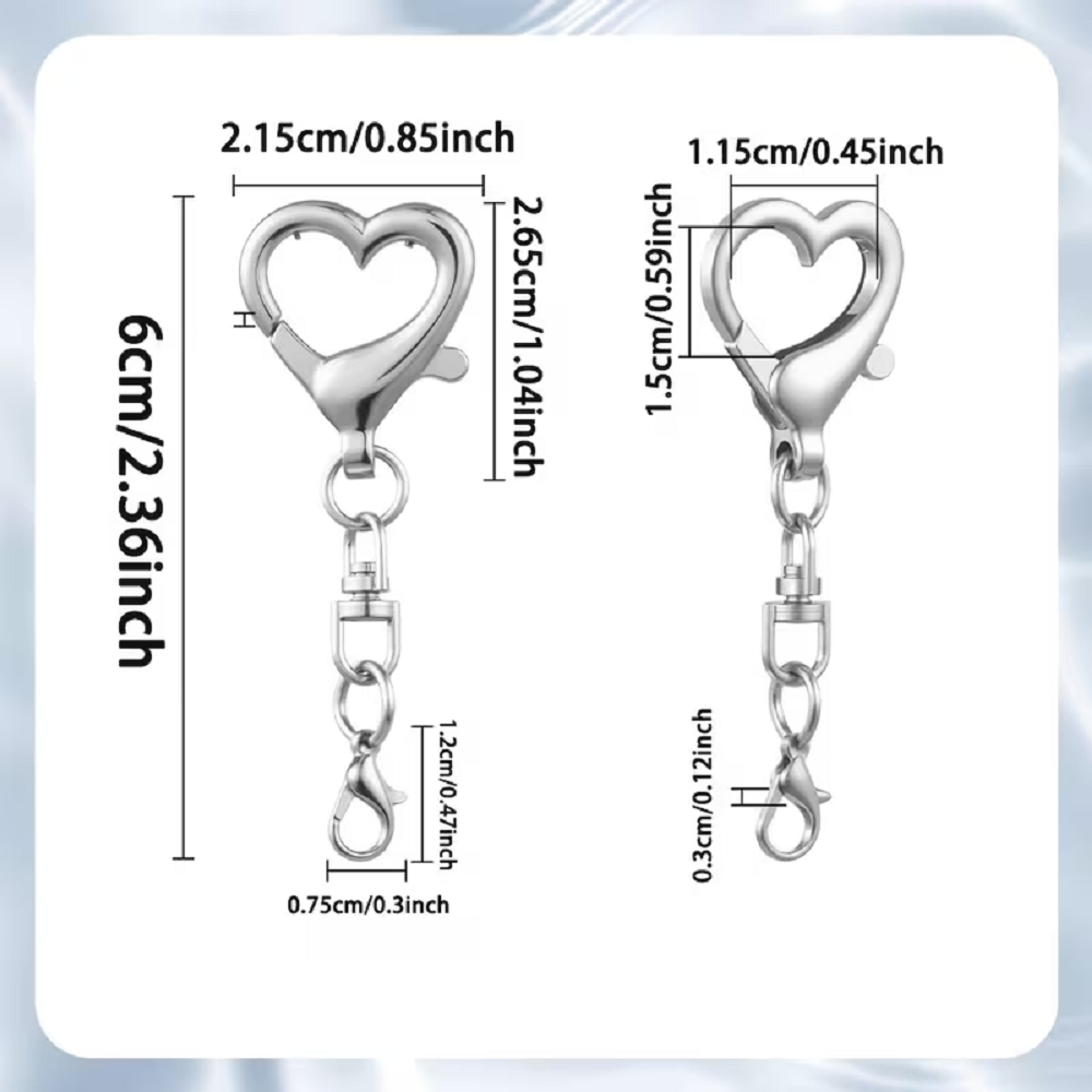 5/15/30Pcs Heart Shaped Swivel - đánh giá và giá Body Jewelry Diy