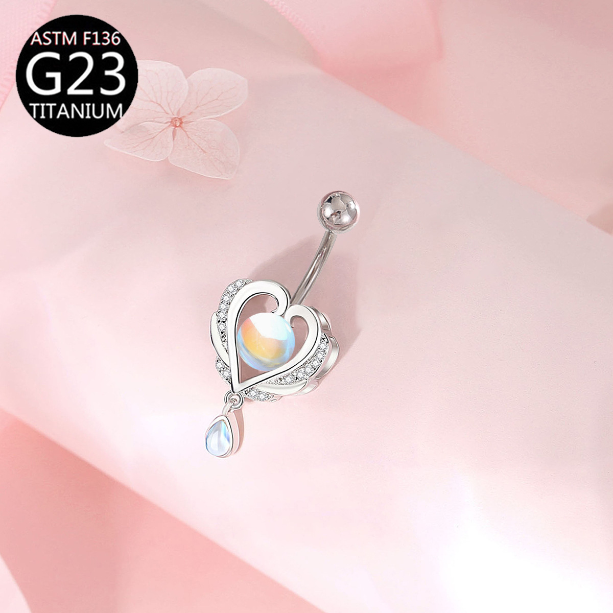 G23 Titanium Pin Belly Button  - đánh giá và giá Belly Bar Titanium