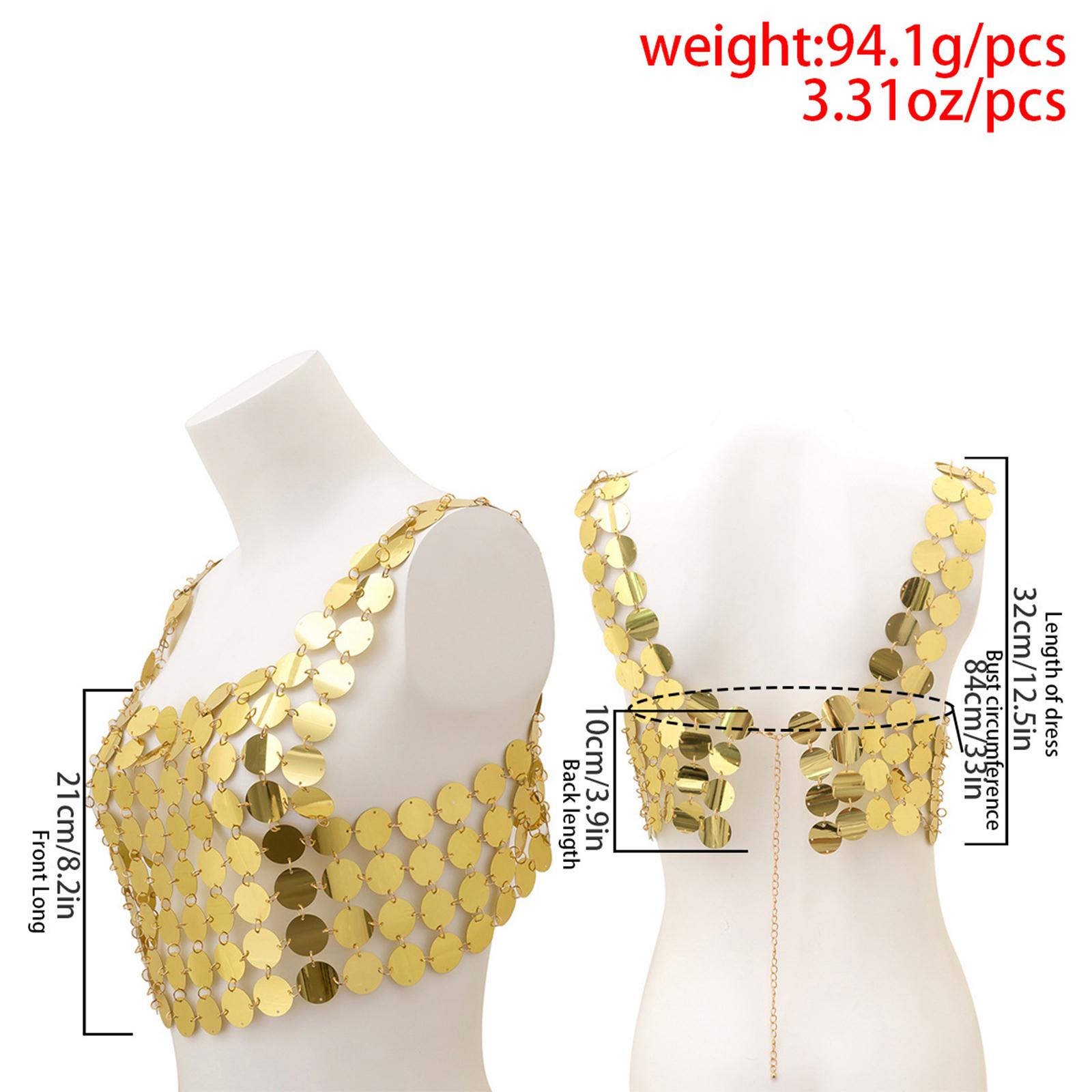 Sequin Vest Tank Tops Sparkly  - đánh giá và giá Body Jewelry Vest