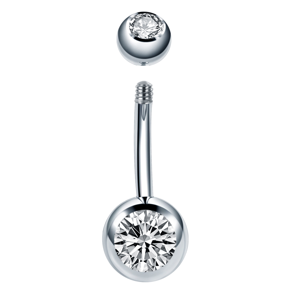 10 Cái/lốc 14G Titan Rốn Xuyên - đánh giá và giá Belly Bar Titanium