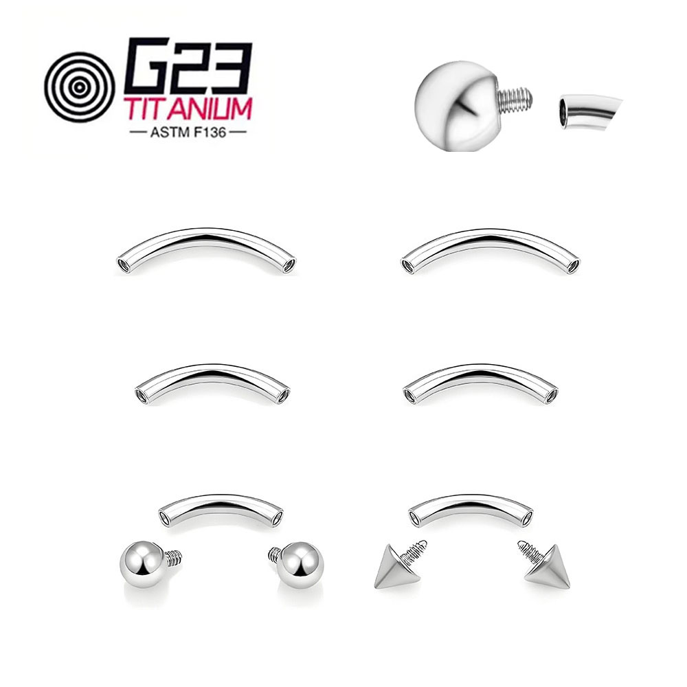 Wholesale 5/10/50pcs G23 Titan - đánh giá và giá Belly Bar Titanium