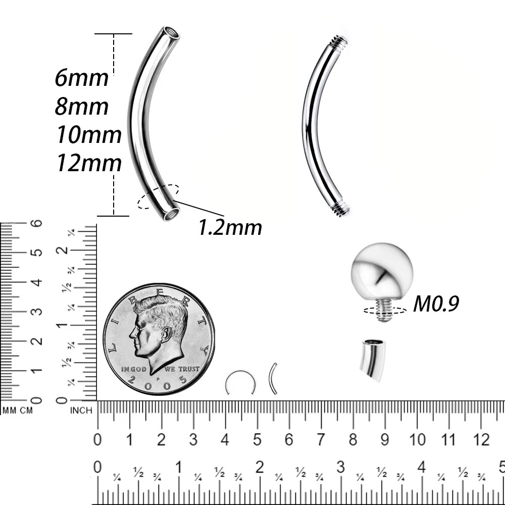 Wholesale 5/10/50pcs G23 Titan - đánh giá và giá Belly Bar Titanium