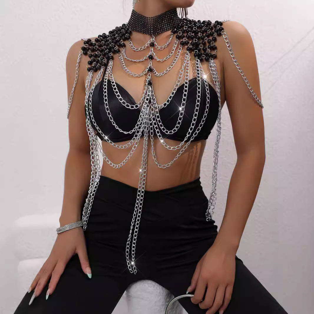 Women Bikini Pearl Vest Chest  - đánh giá và giá Body Jewelry Vest