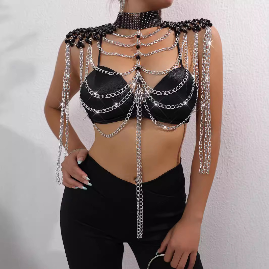 Women Bikini Pearl Vest Chest  - đánh giá và giá Body Jewelry Vest