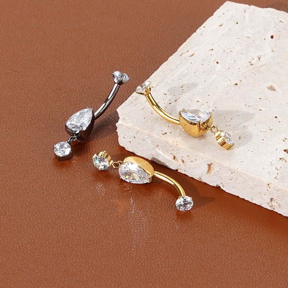 1/5PCS Titanium Crystal Zircon - đánh giá và giá Belly Bar Titanium