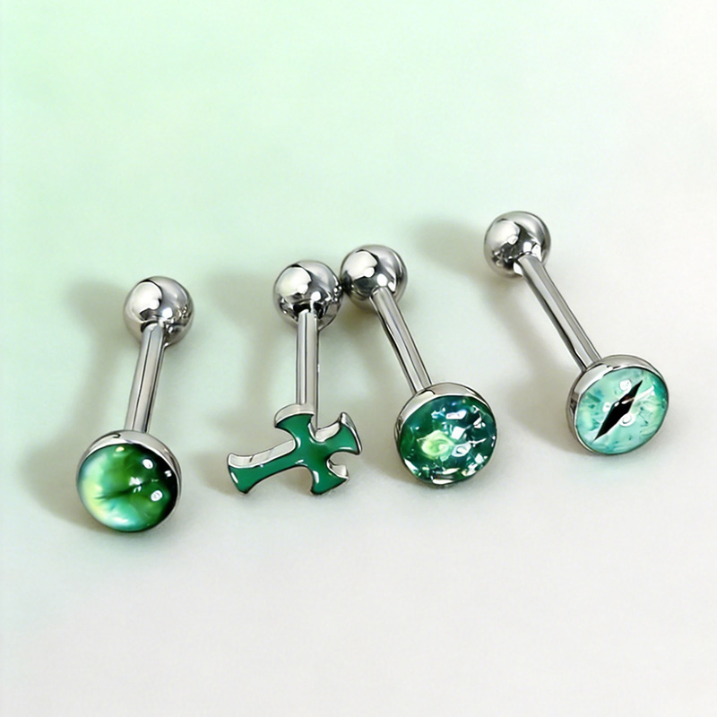 1Pc High-Quality Trendy Green  - đánh giá và giá Body Jewelry High Quality