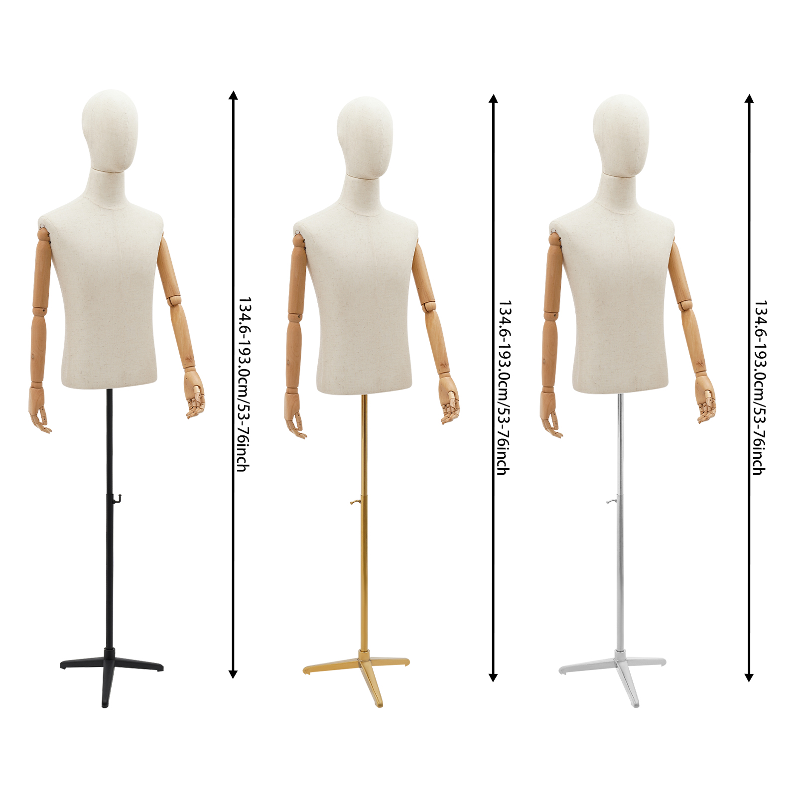 53-76in Adjustable Male Torso  - đánh giá và giá Body Jewelry Shop