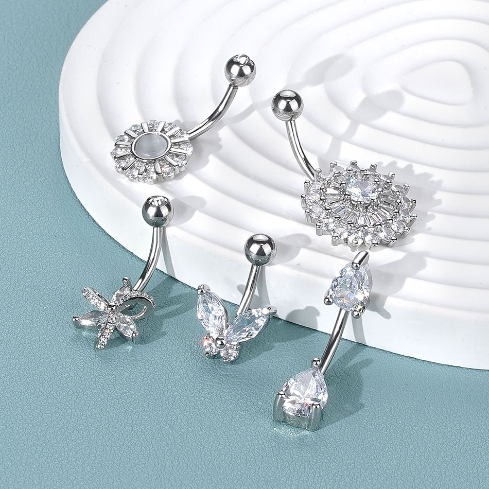 1Pc Stainless Steel Belly Butt - đánh giá và giá Belly Bar Titanium