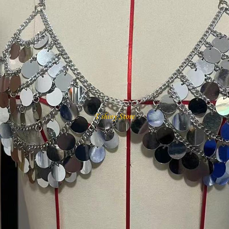 N58F Festive Sequins Vest Cặp  - đánh giá và giá Body Jewelry Vest