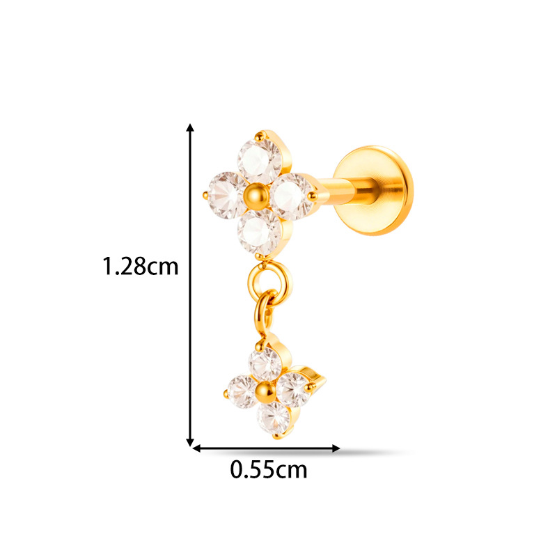 1PC G23 Titanium 16G Labret St - đánh giá và giá Body Jewelry Threadless