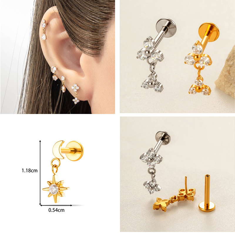 1PC G23 Titanium 16G Labret St - đánh giá và giá Body Jewelry Threadless