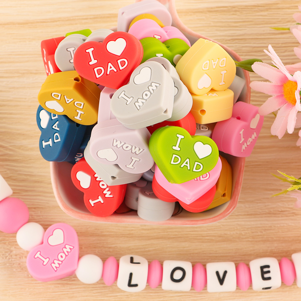 5pcs Heart Shape Love MOM Dad  - đánh giá và giá Body Jewelry Diy